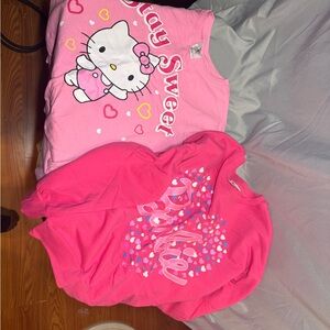 Hello Kitty and Barbie Pink Sweatshirts